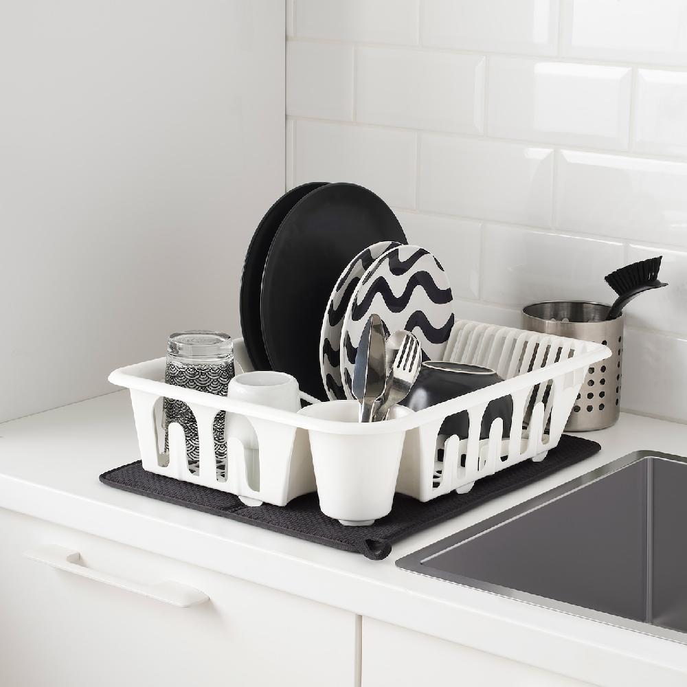 IKEA NYSKÖLJD Tappetino Scolapiatti Grigio Scuro 44x36 Cm