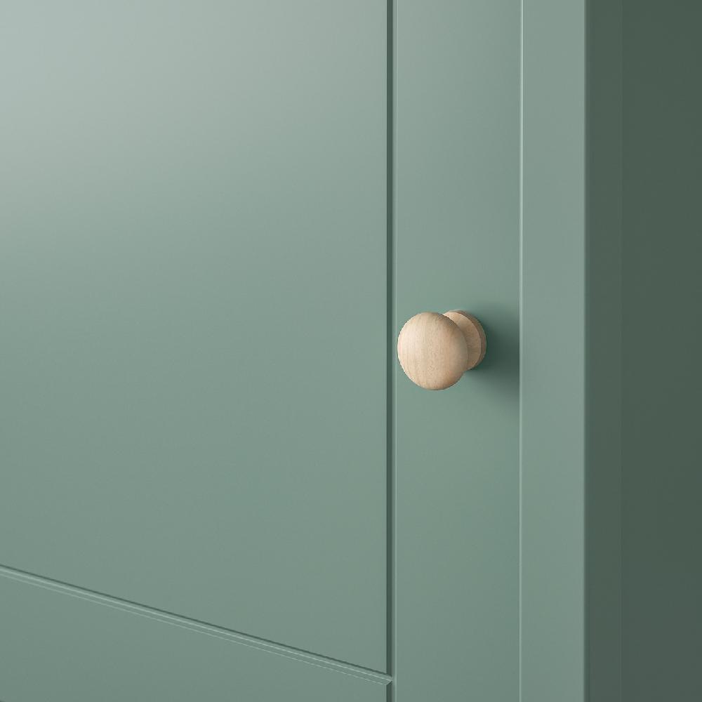 IKEA OLDERDALEN Comodino Grigio-verde/pino 47x43 Cm