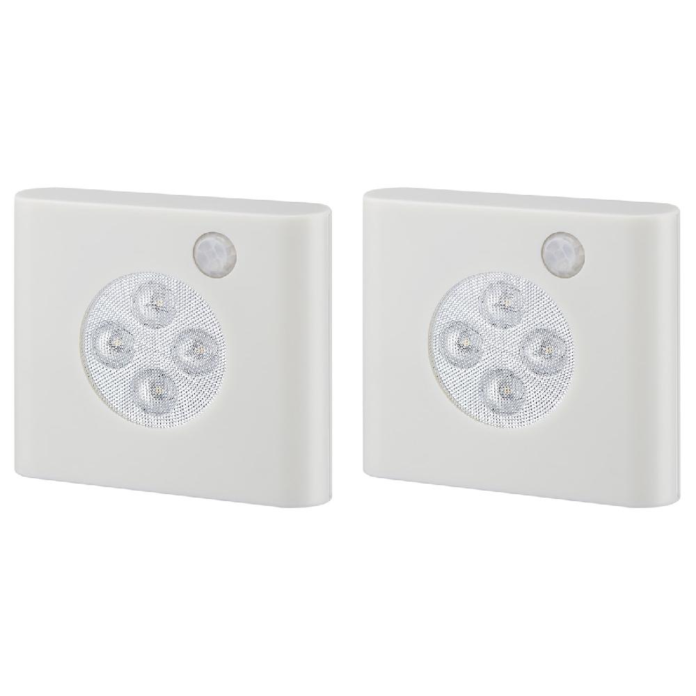 IKEA OLEBY Illuminazione guardaroba/sensore bianco 2 pz