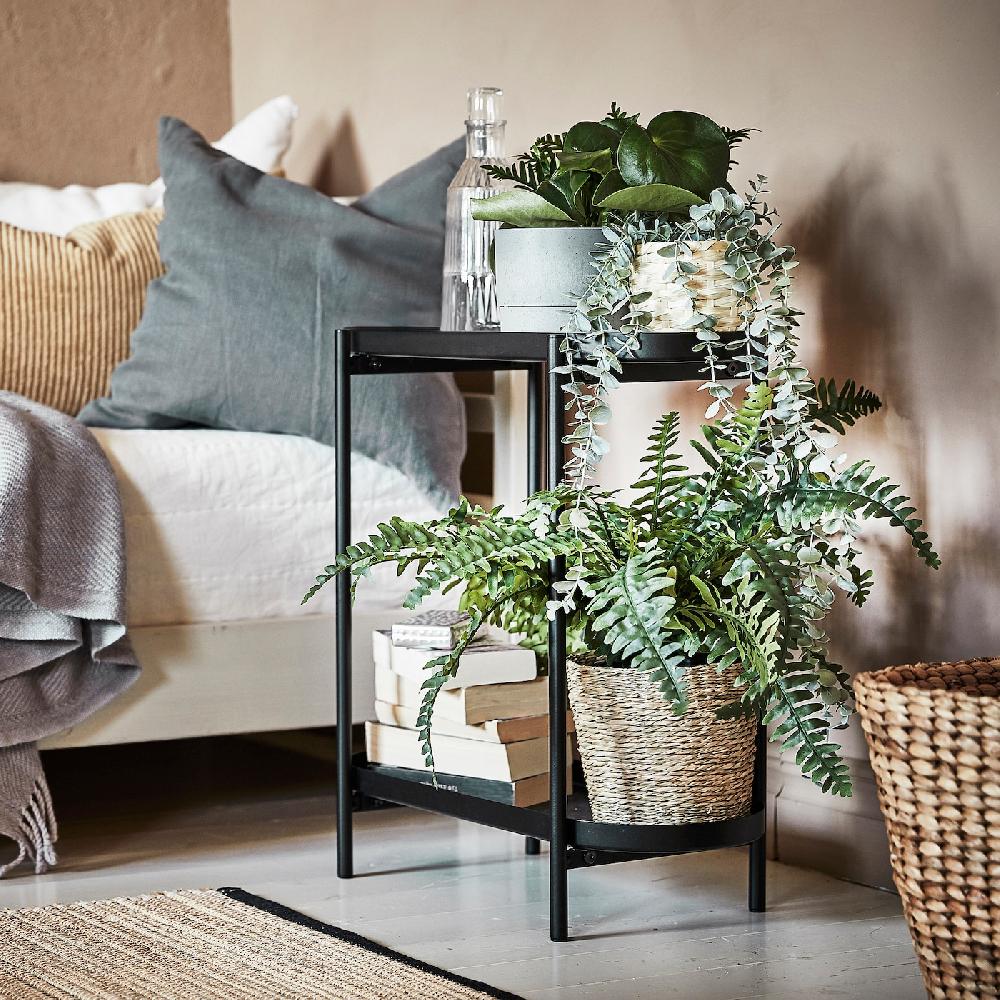 IKEA OLIVBLAD Piedistallo Per Piante Da Interno/esterno Nero 56 Cm