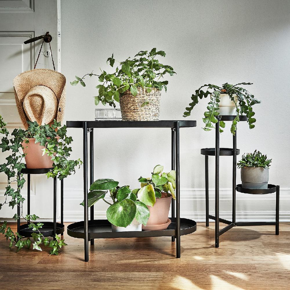 IKEA OLIVBLAD Piedistallo Per Piante Da Interno/esterno Nero 35 Cm