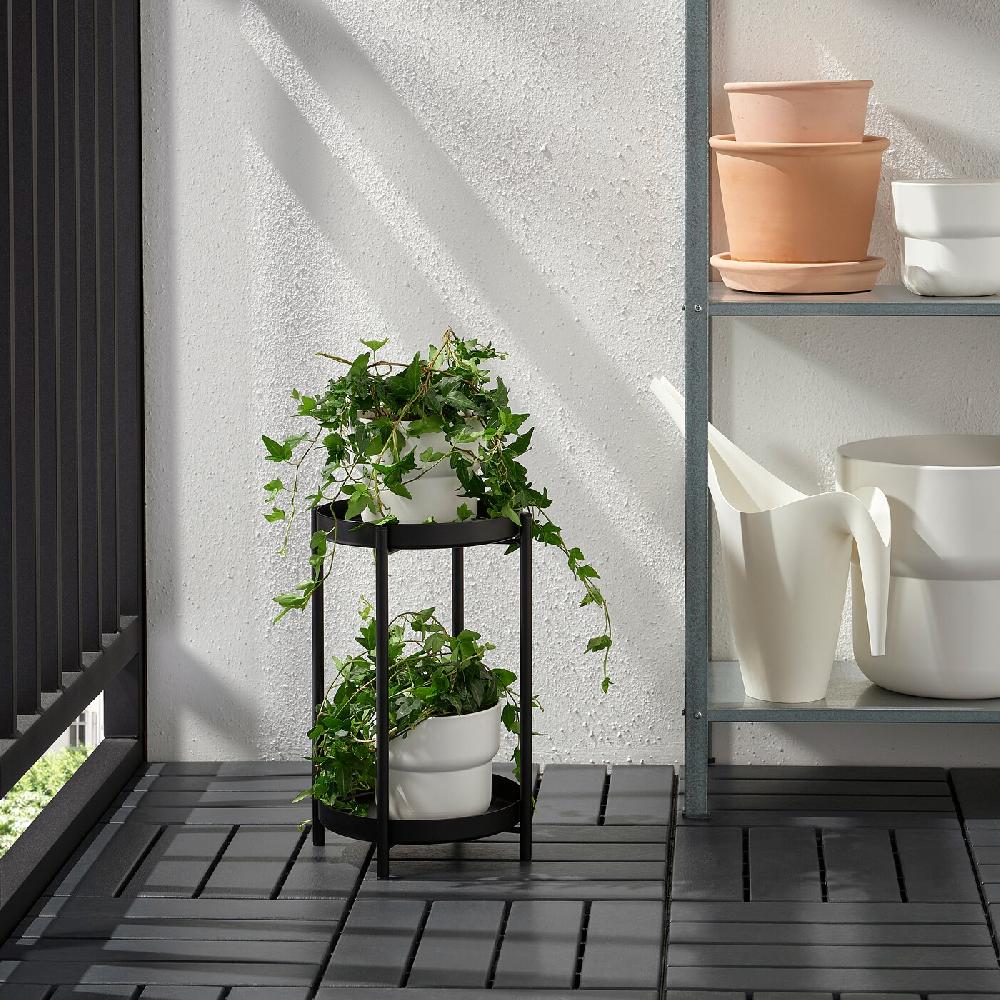 IKEA OLIVBLAD Piedistallo Per Piante Da Interno/esterno Nero 35 Cm