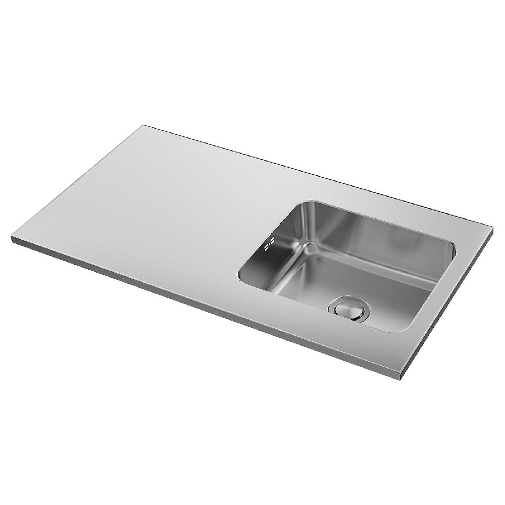 IKEA OLOFSJÖN Piano lavoro 1 lavello integrato inox 120x63.5 cm