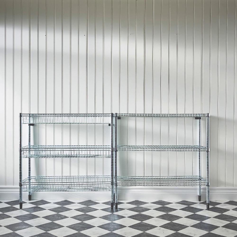 IKEA OMAR Scaffale Con 3 Cestelli Galvanizzato 92x36x94 Cm