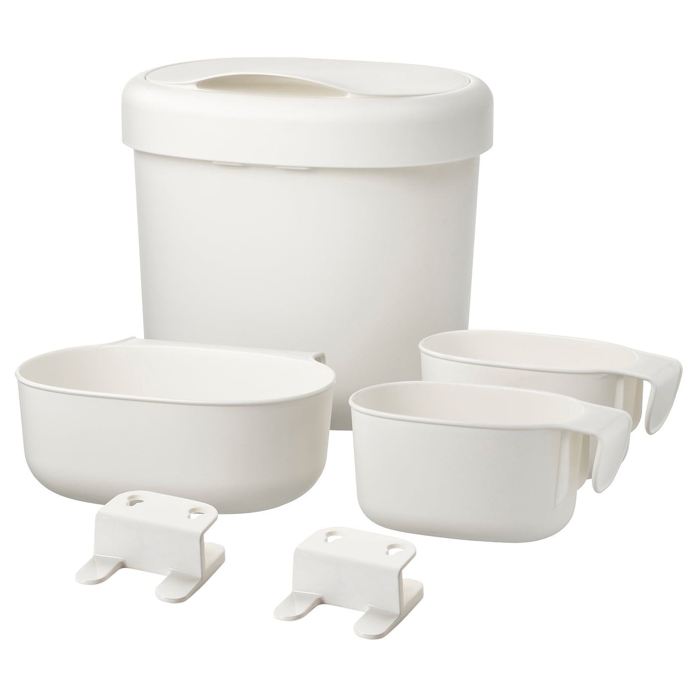 IKEA ÖNSKLIG Contenitore per fasciatoio 4 pezzi bianco