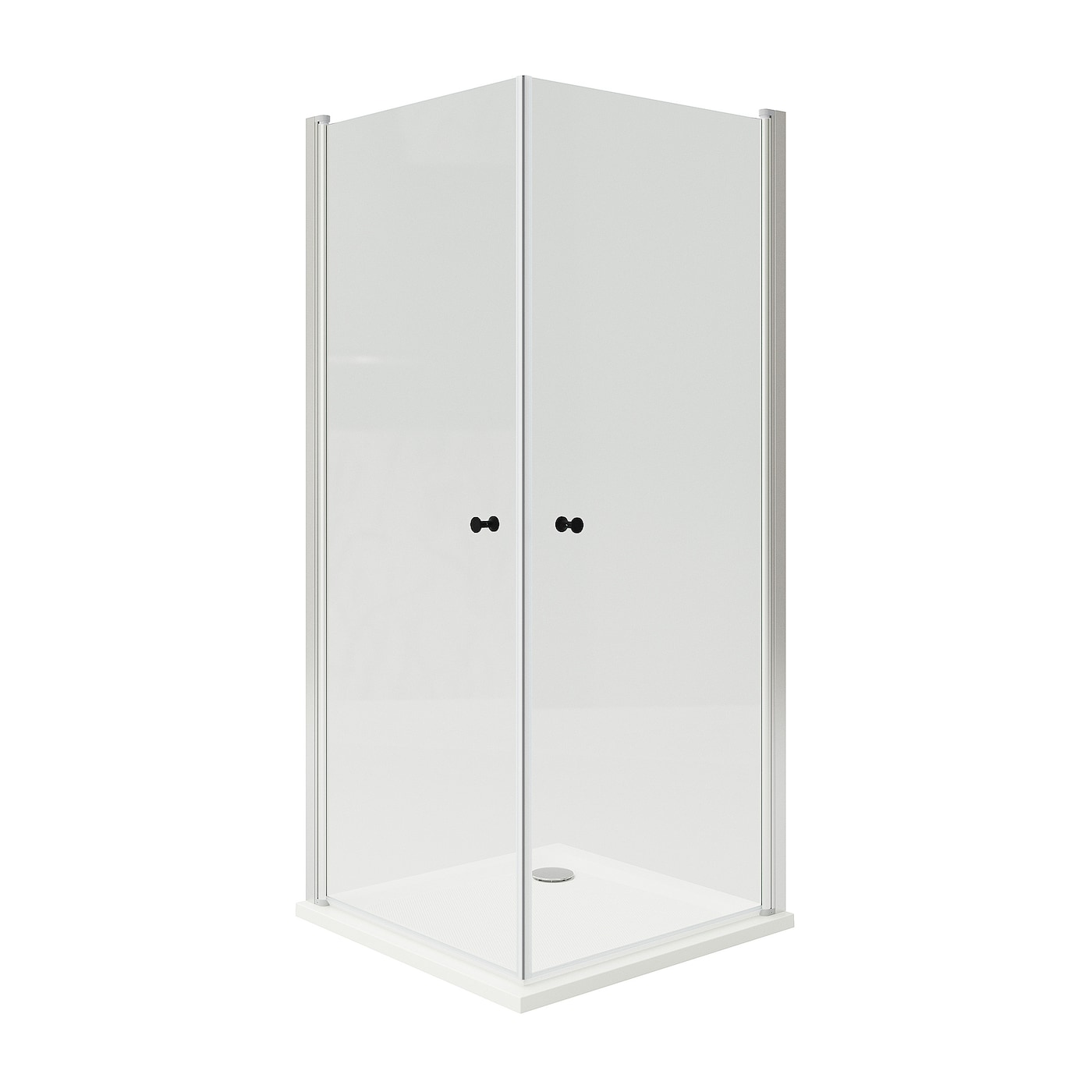 IKEA OPPEJEN / FOTINGEN Box doccia con 2 porte/piatto 90x90x205 cm