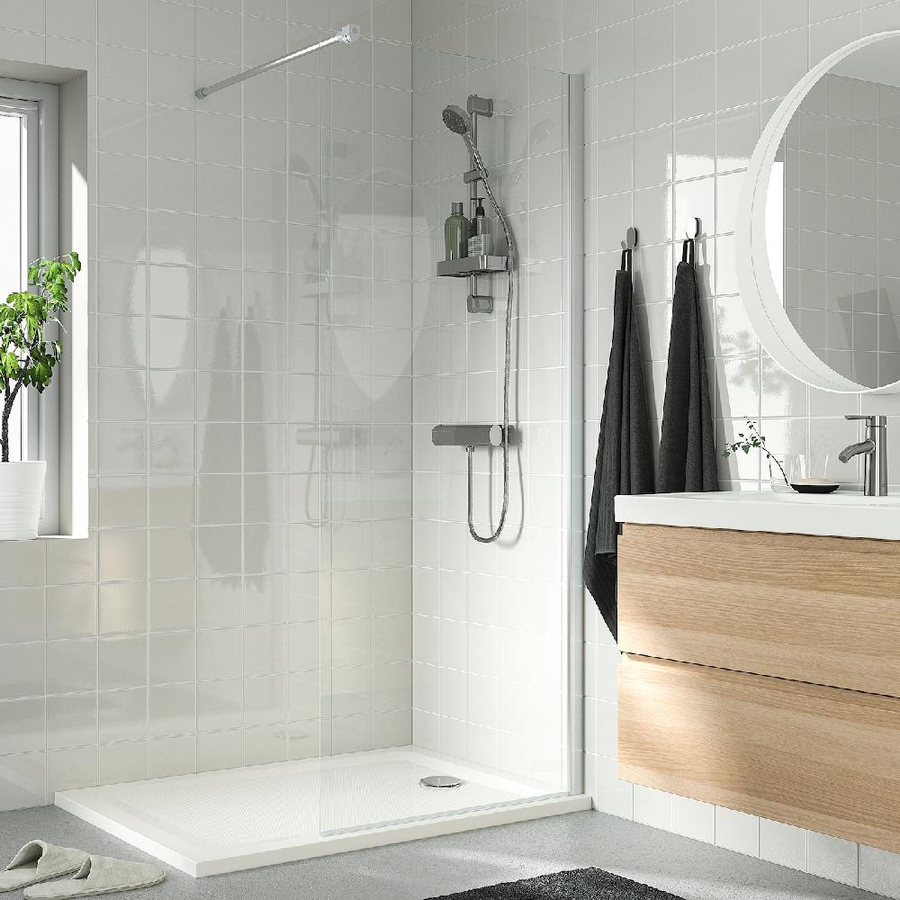 IKEA OPPEJEN / FOTINGEN Doccia Walk-in Con Parete/piatto 90x120x203 Cm