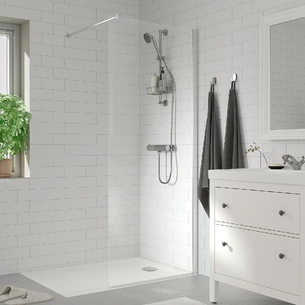 IKEA OPPEJEN / FOTINGEN Doccia Walk-in Con Parete/piatto 90x120x203 Cm