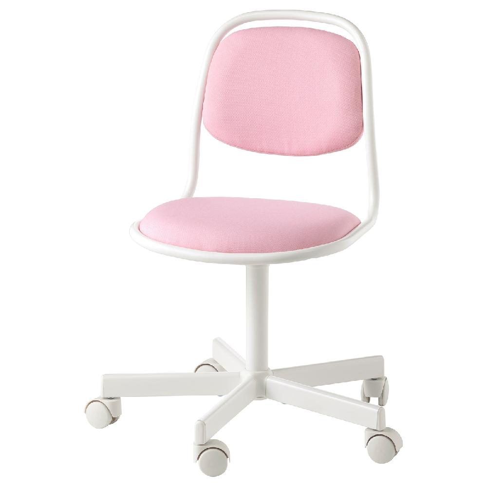 IKEA ÖRFJÄLL Sedia da scrivania per bambini bianco/Vissle rosa