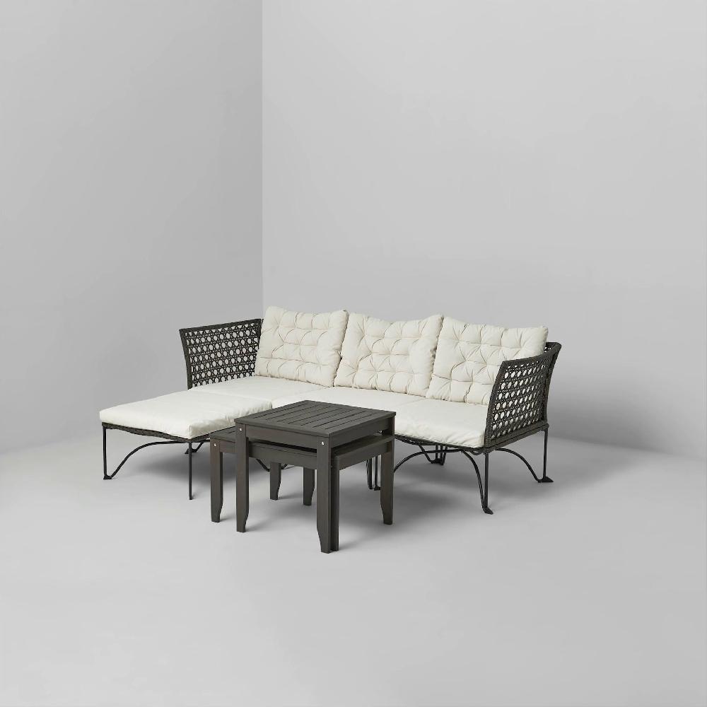 IKEA ÖRSKÄR Set Di 2 Tavolini Da Interno/esterno Grigio Scuro
