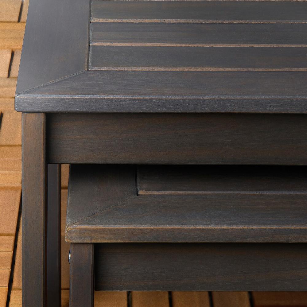 IKEA ÖRSKÄR Set Di 2 Tavolini Da Interno/esterno Grigio Scuro