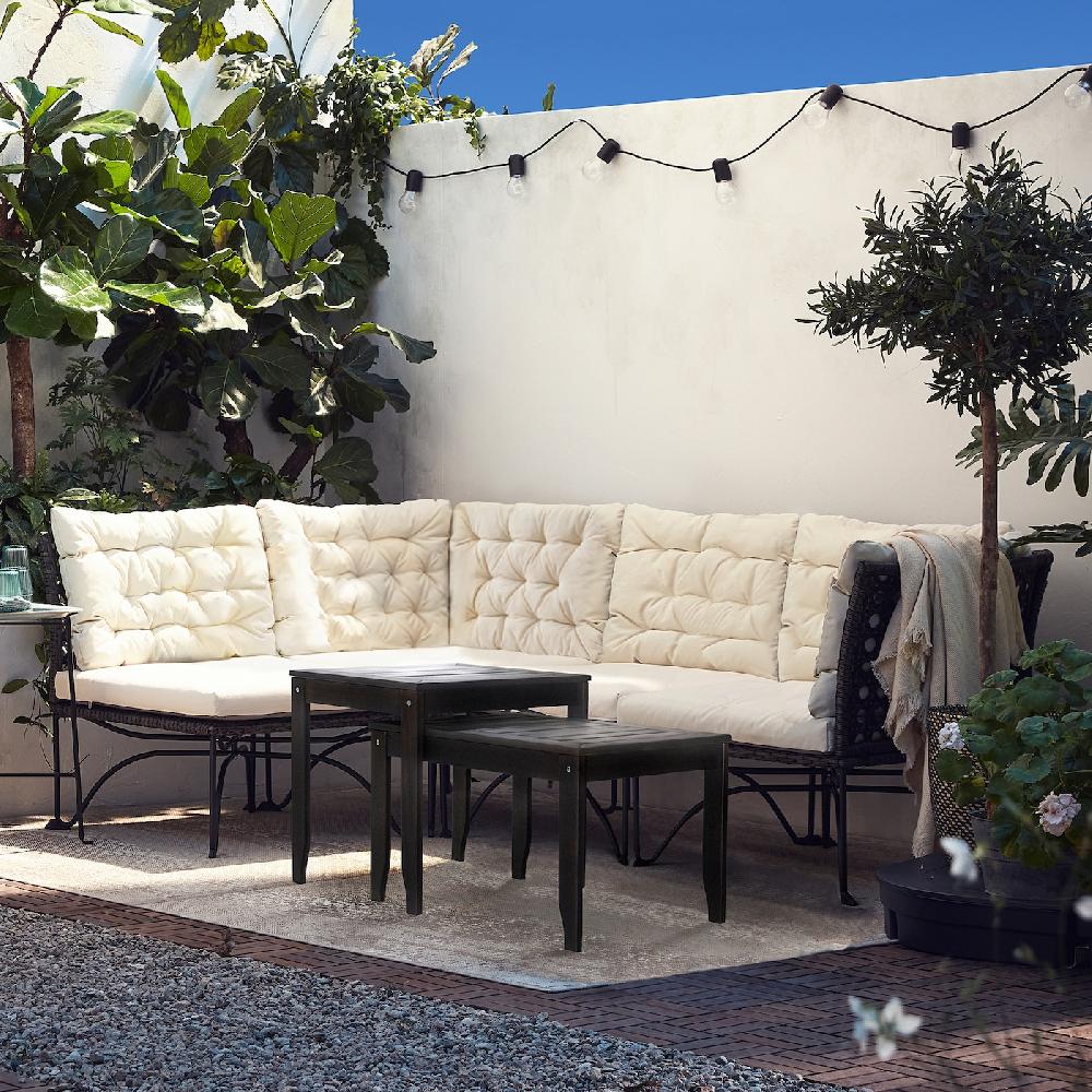 IKEA ÖRSKÄR Set Di 2 Tavolini Da Interno/esterno Grigio Scuro