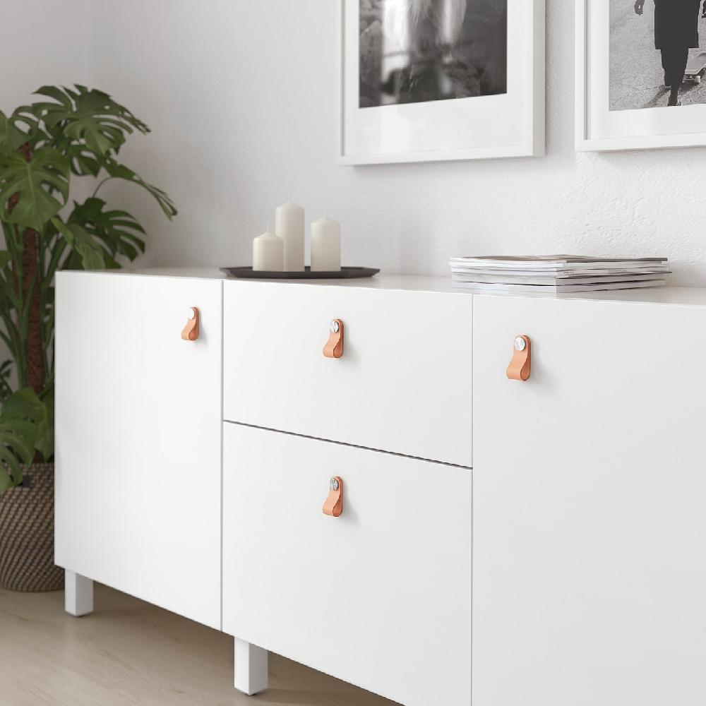 IKEA ÖSTERNÄS Maniglia In Pelle Pelle Conciata 65 Mm