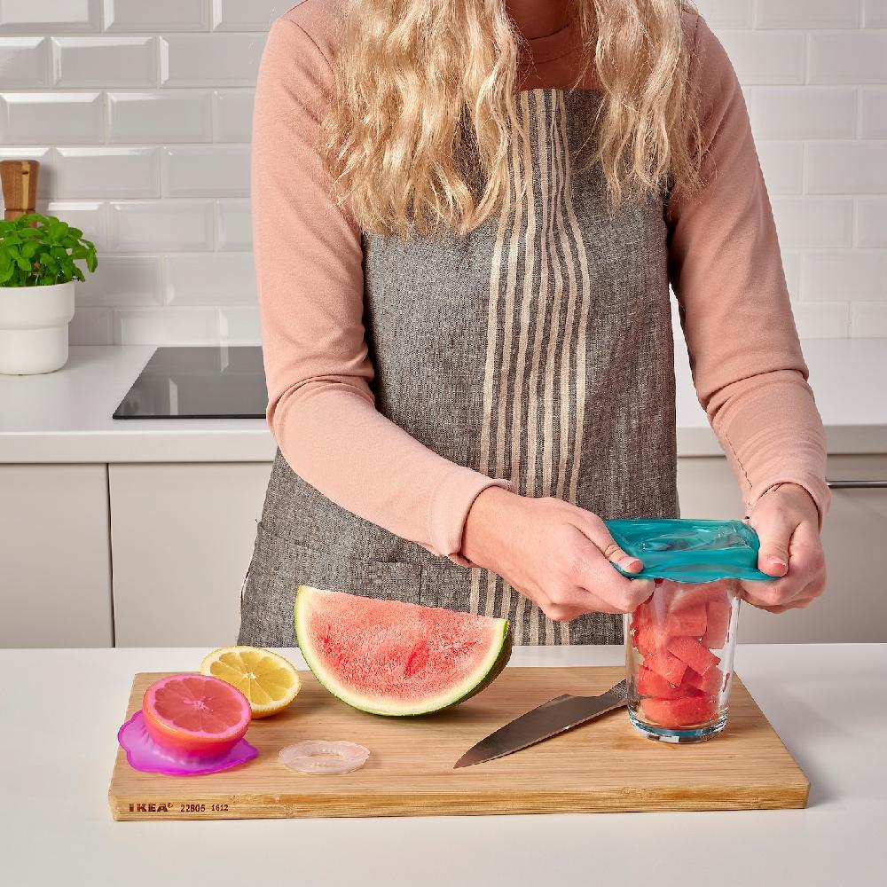 IKEA ÖVERMÄTT Set Di 3 Coperture Per Alimenti Silicone Multicolore