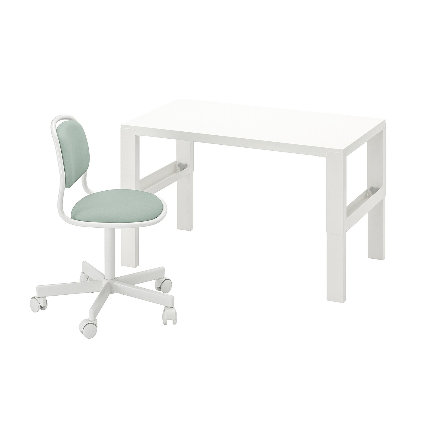 IKEA PÅHL/ÖRFJÄLL Scrivania e sedia bianco/verde chiaro