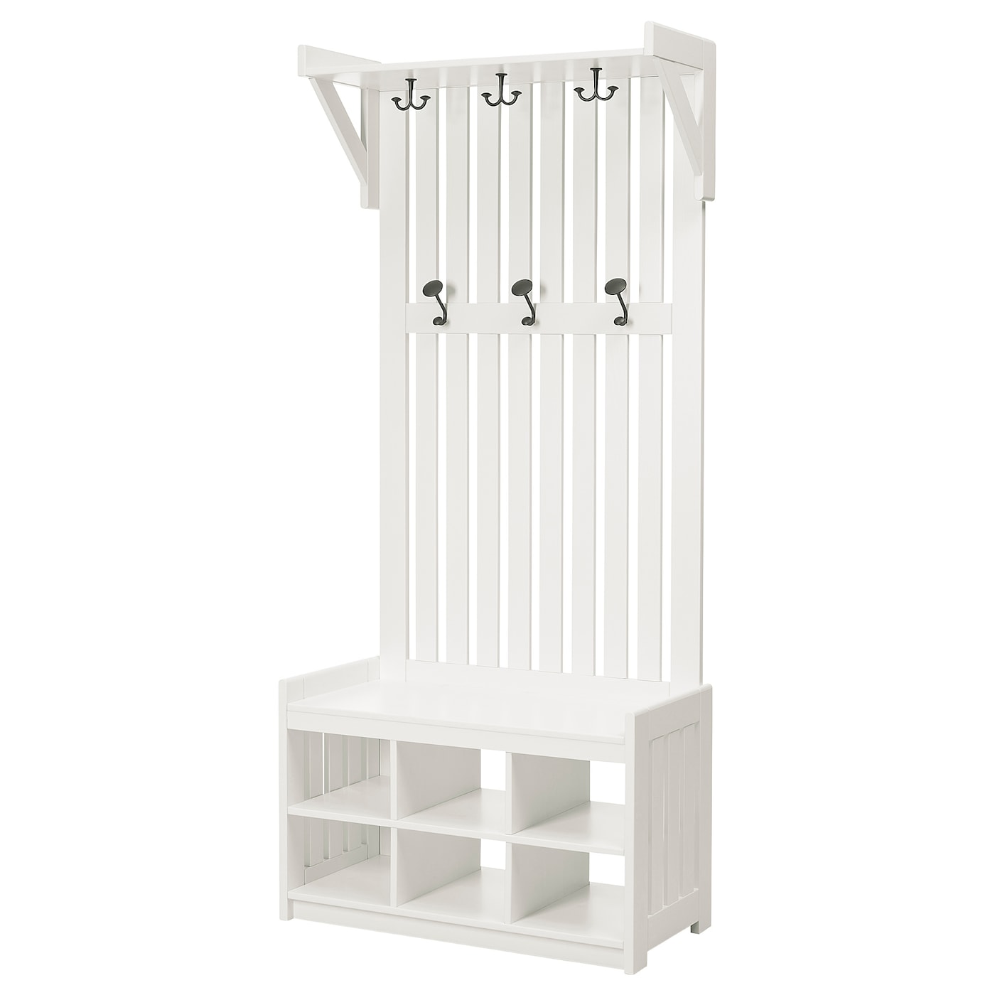 IKEA PANGET Attaccap/rastrelliera scarpe/panca bianco 85x41x200 cm