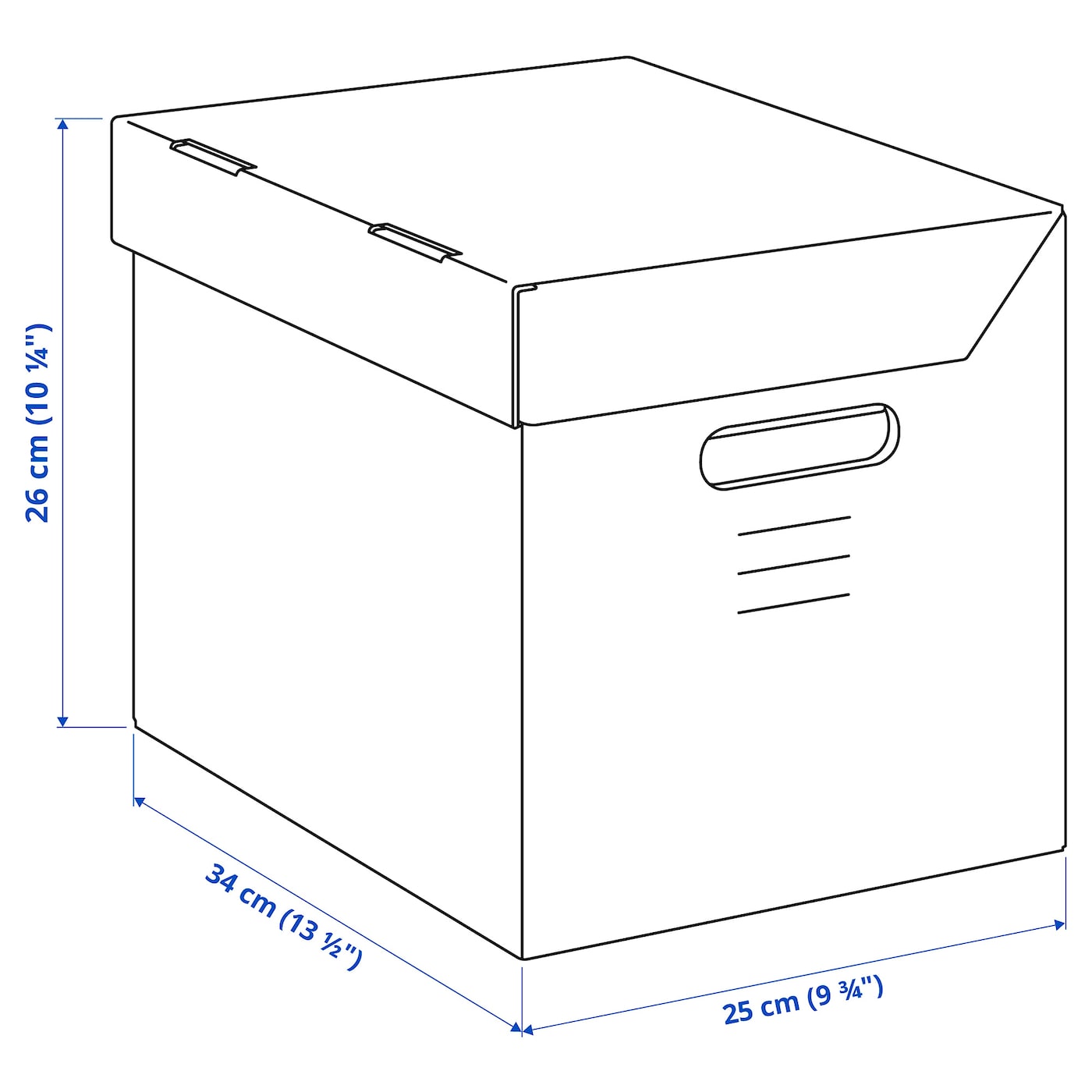IKEA PAPPIS Scatola Con Coperchio Marrone 25x34x26 Cm