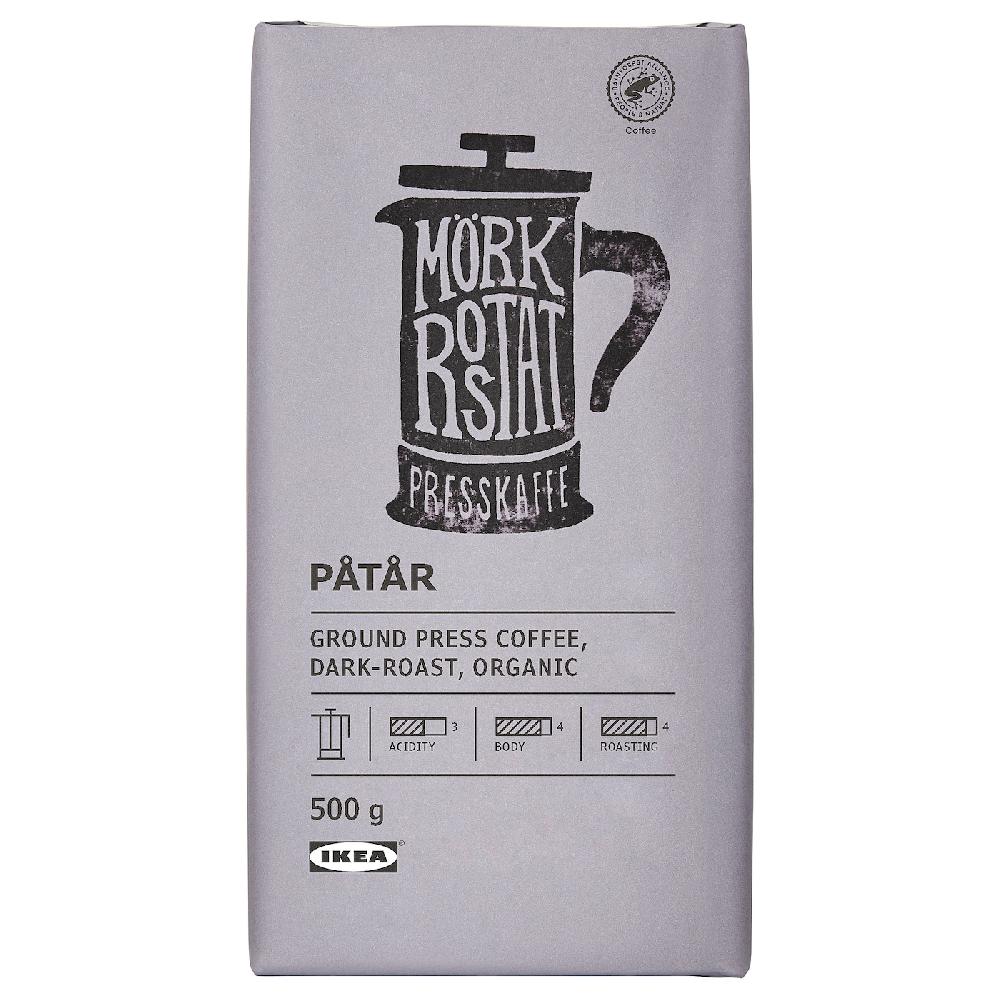 IKEA PÅTÅR Caffè macin per caffettiera stantuf tostatura forte biologico/Certificato Rainforest Alliance 500 g