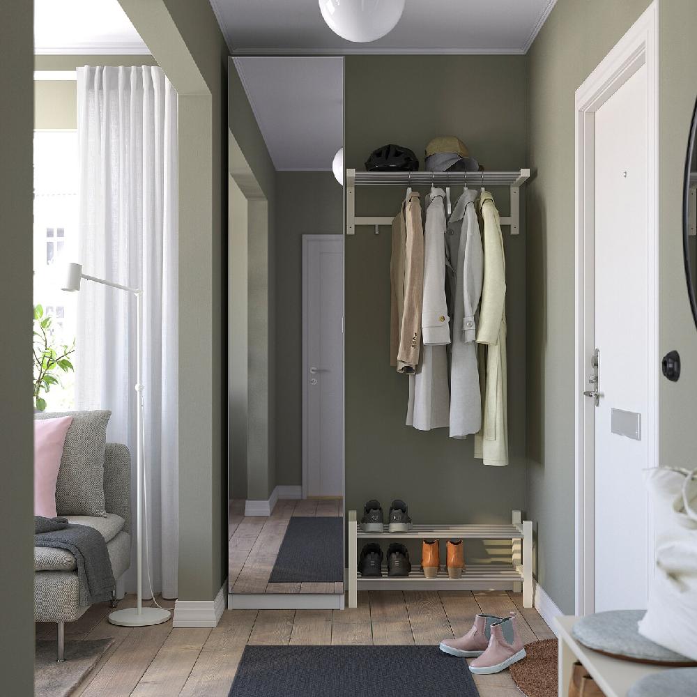 IKEA PAX / ÅHEIM Combinazione Di Guardaroba Bianco/vetro A Specchio 50x38x236 Cm