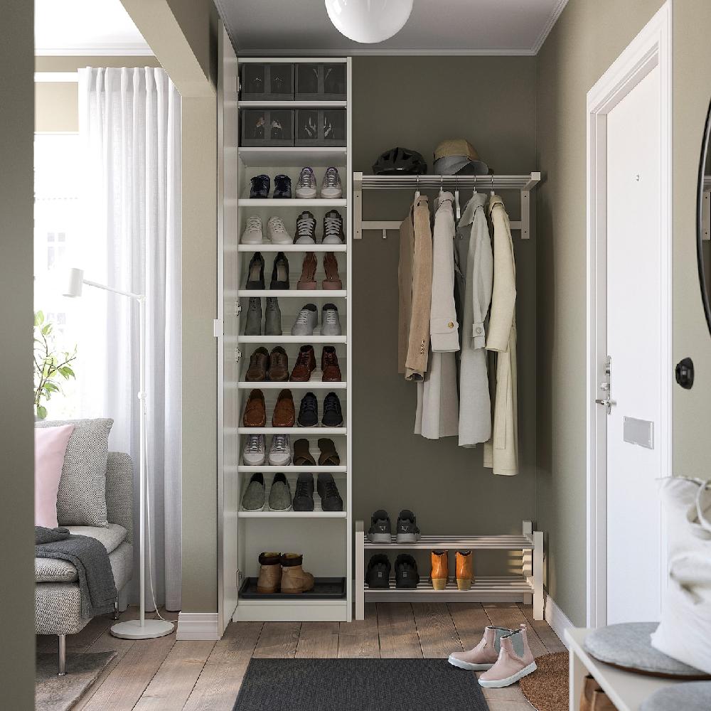 IKEA PAX / ÅHEIM Combinazione Di Guardaroba Bianco/vetro A Specchio 50x38x236 Cm