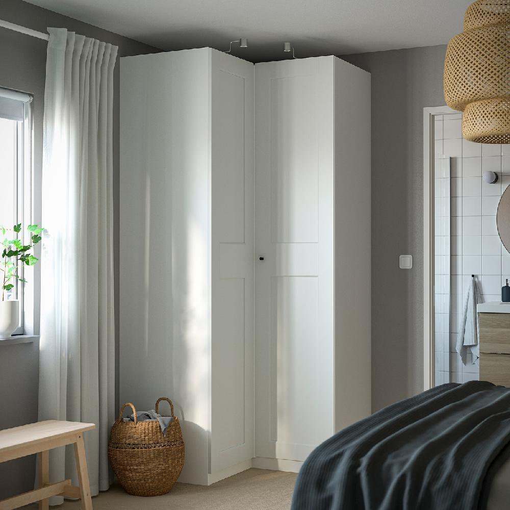 IKEA PAX / GRIMO Guardaroba Angolare Bianco/bianco 110/110x236 Cm