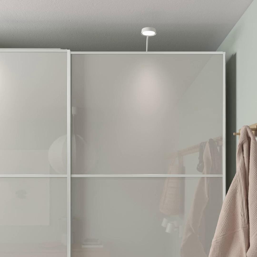 IKEA PAX / HOKKSUND Combinazione Di Guardaroba Bianco/lucido Grigio Chiaro 200x66x236 Cm