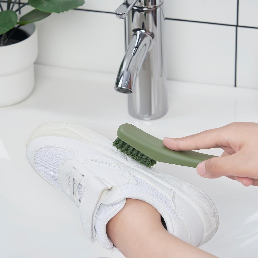 IKEA PEPPRIG 2 In 1 Spazzola Scarpe/raschietto Verde/giallo