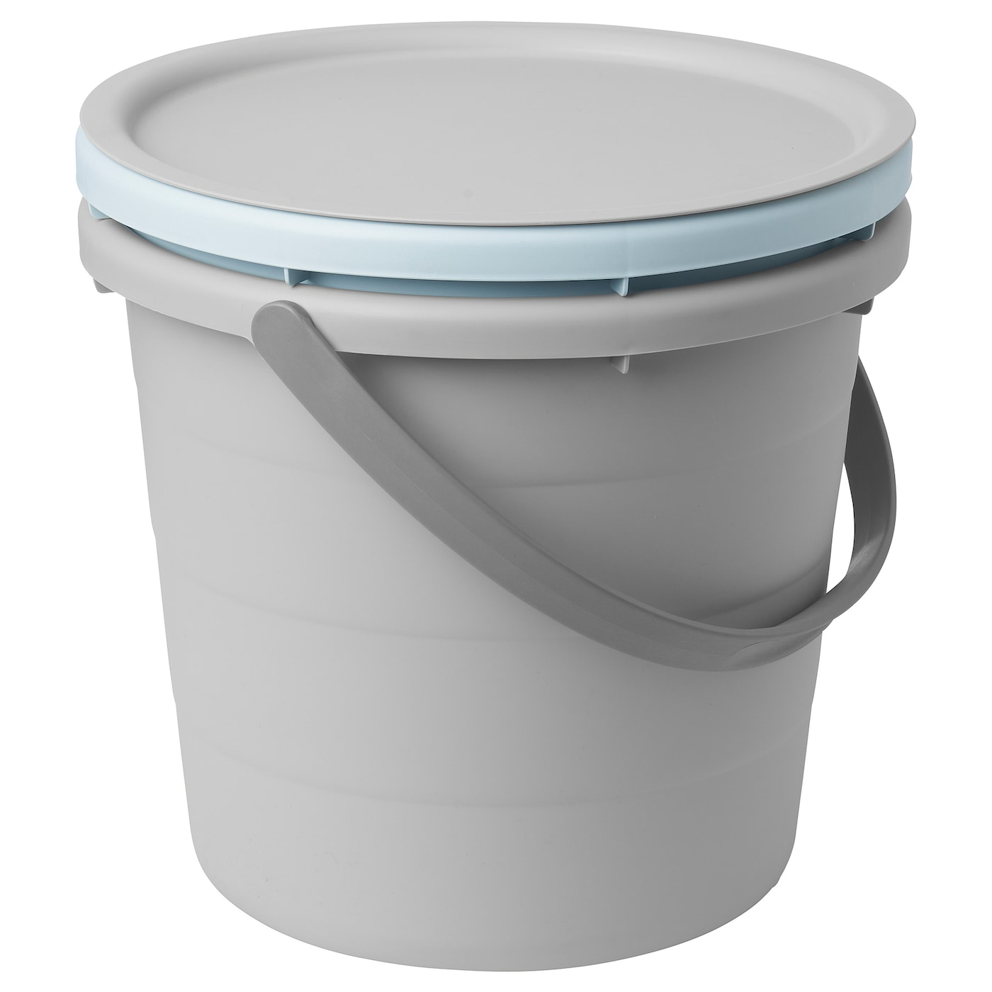 IKEA PEPPRIG Secchio con coperchio 3 pezzi grigio/blu