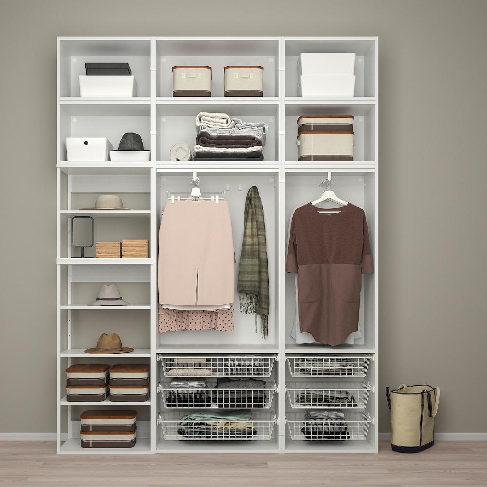 IKEA PLATSA Guardaroba Con 11 Ante Bianco/FONNES Bianco 200x42x261 Cm
