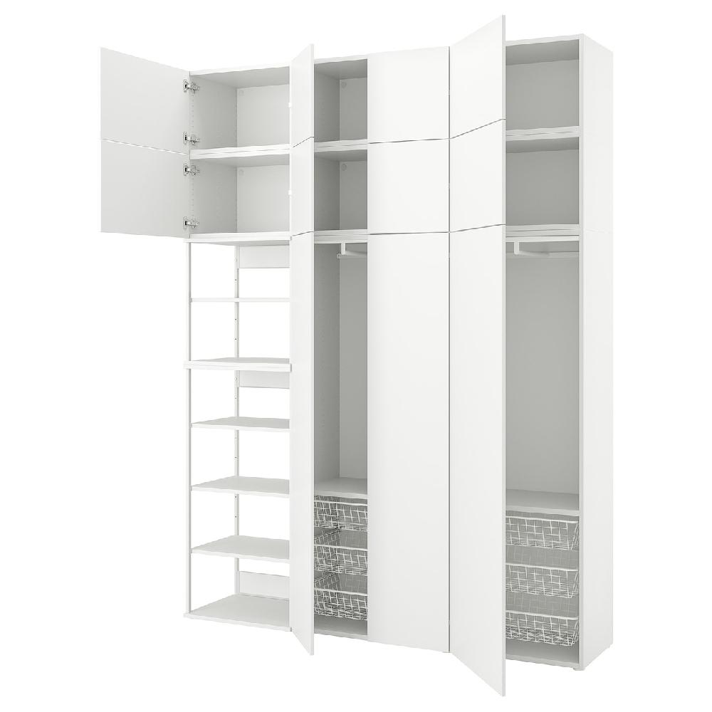 IKEA PLATSA Guardaroba con 11 ante bianco/FONNES bianco 200x42x261 cm