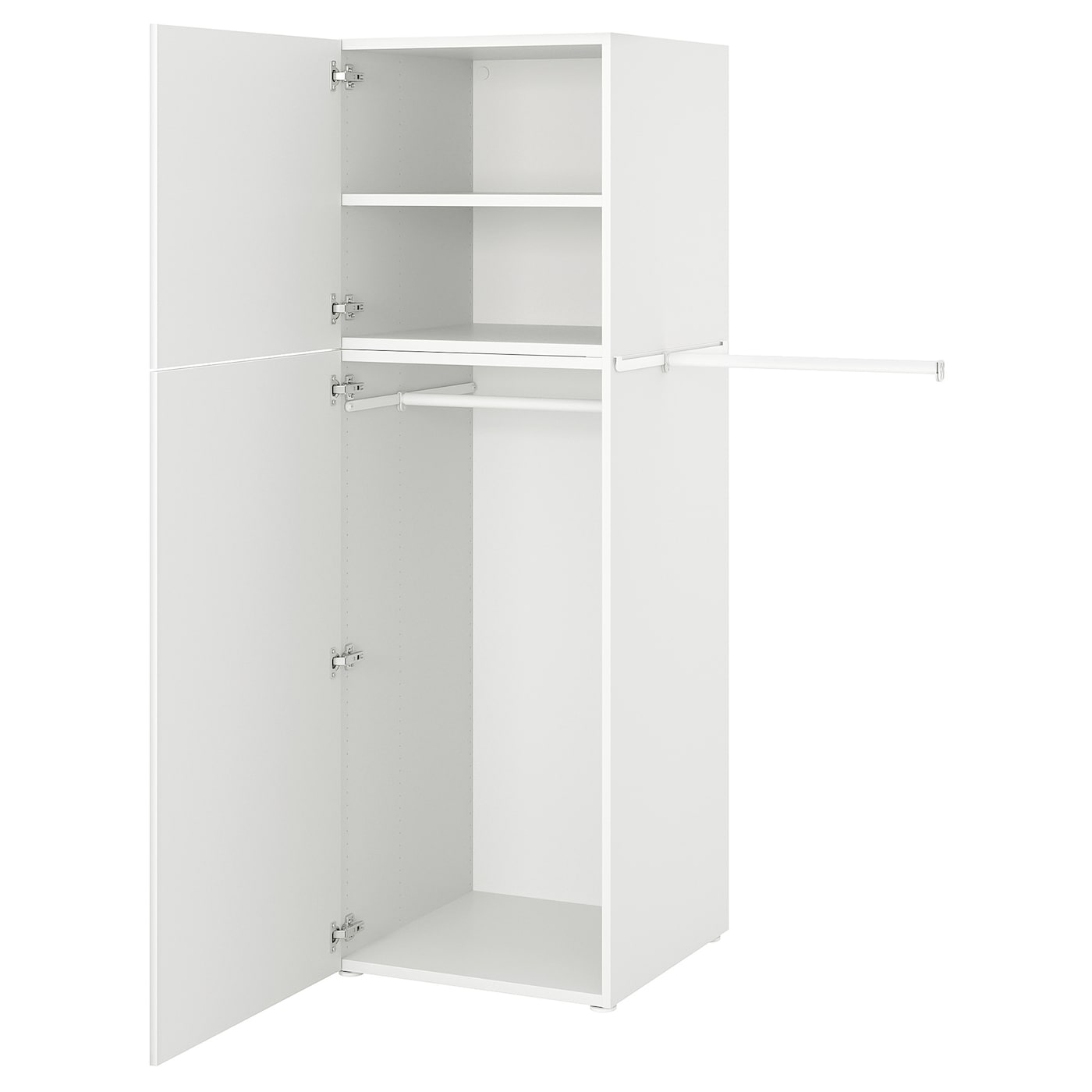 IKEA PLATSA Guardaroba con 2 ante bianco/Fonnes bianco 90-107x57x181 cm