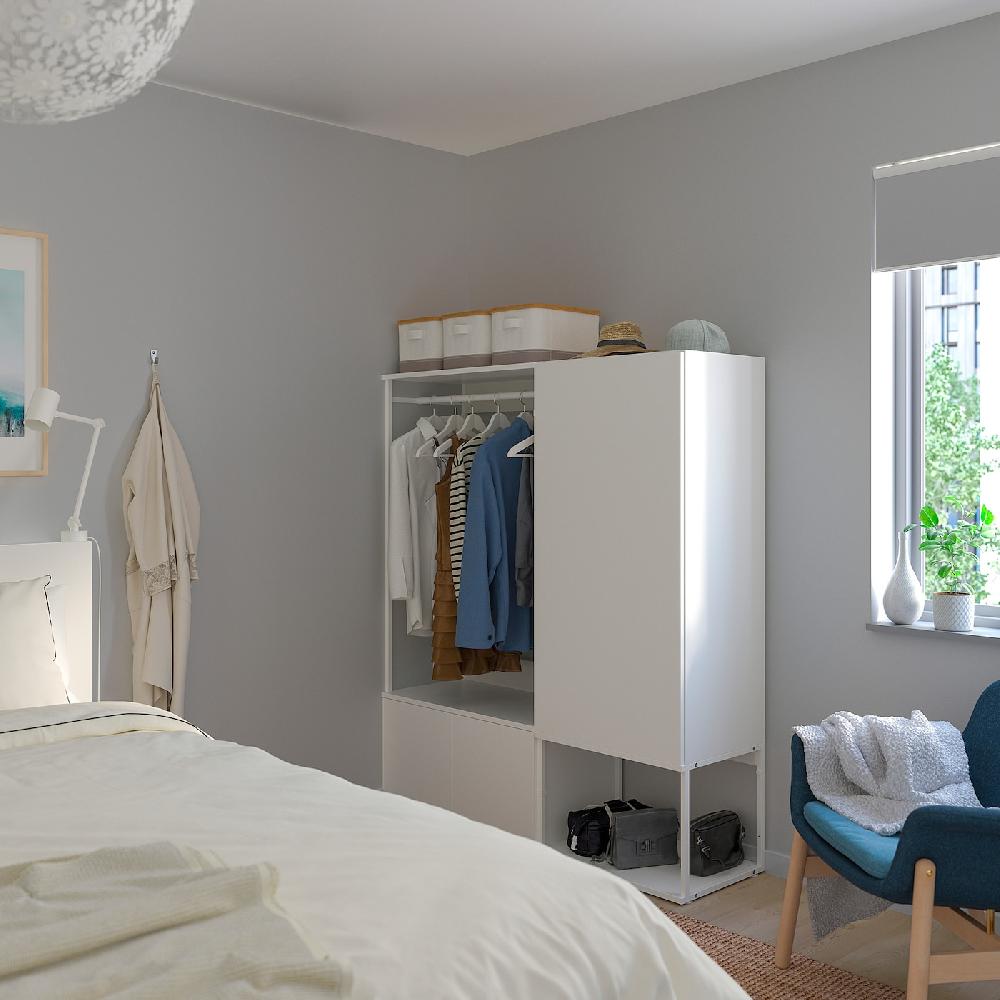 IKEA PLATSA Guardaroba Con 3 Ante Bianco/Fonnes Bianco 140x42x161 Cm