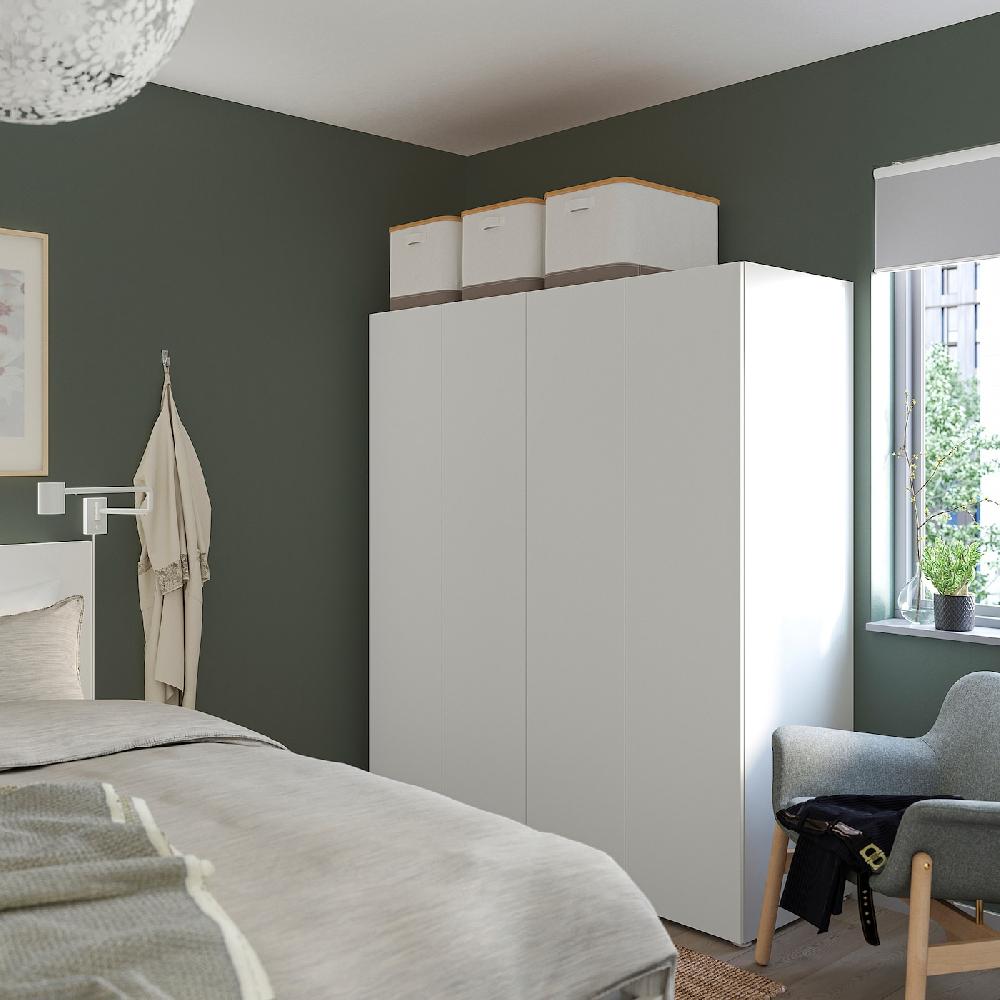 IKEA PLATSA Guardaroba Con 4 Ante Bianco/Fonnes Bianco 160x57x181 Cm