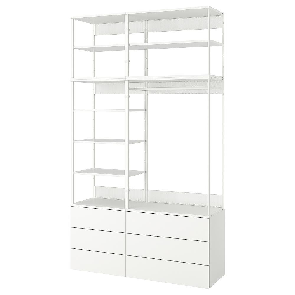 IKEA PLATSA Guardaroba con 6 cassetti bianco/Fonnes bianco 140x42x241 cm