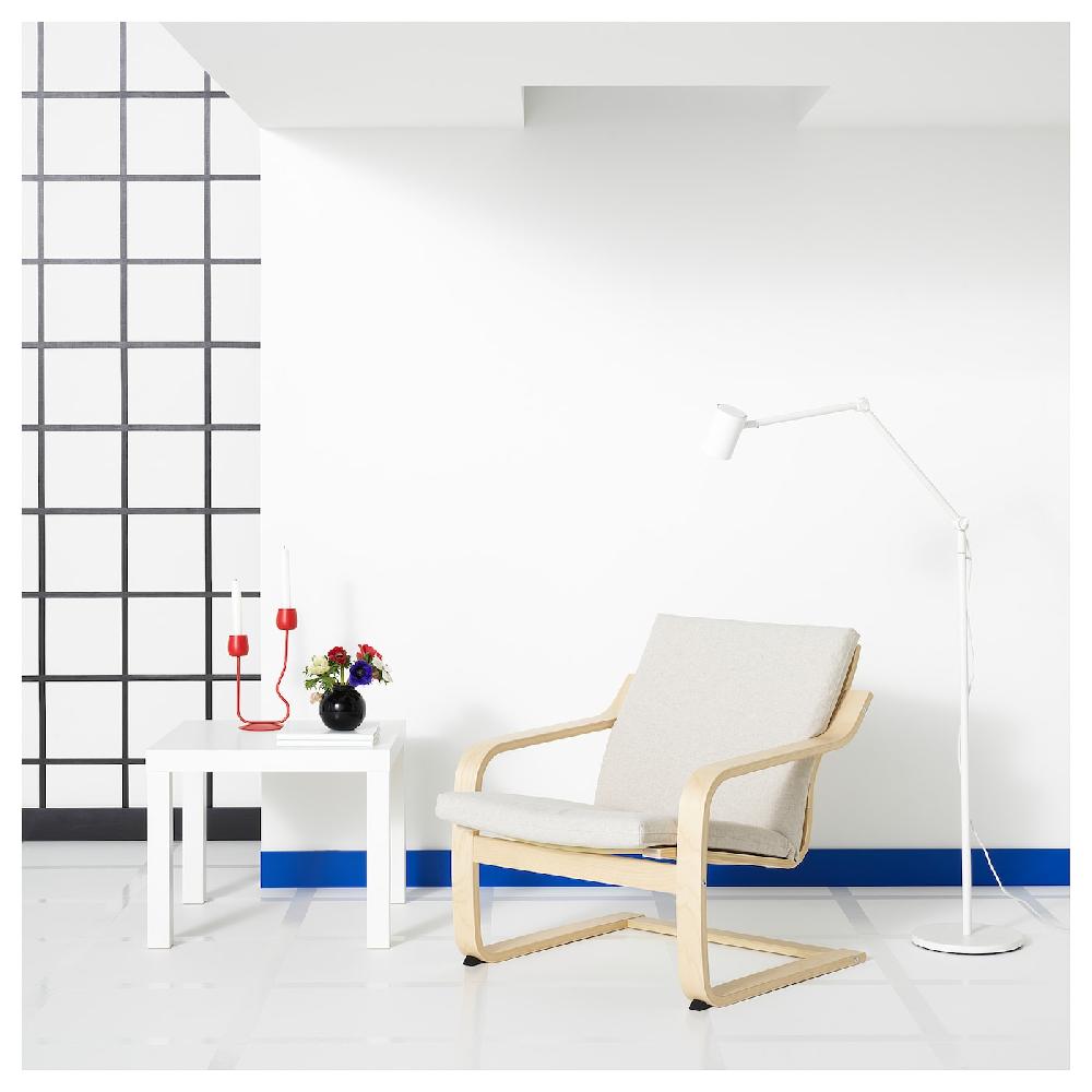 IKEA POÄNG Poltrona Con Schienale Basso Color Naturale/beige/Katorp Color Naturale/beige