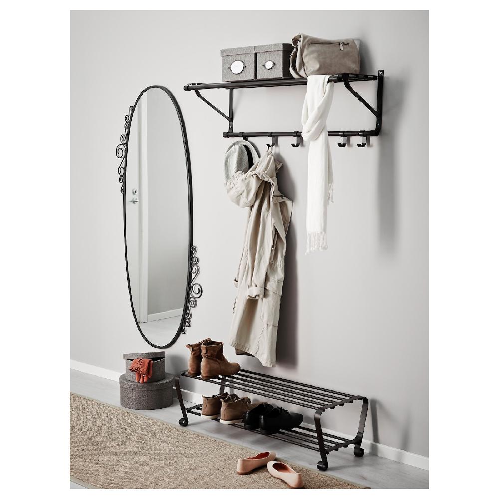 IKEA PORTIS Rastrelliera Per Scarpe Nero 90x34x28 Cm