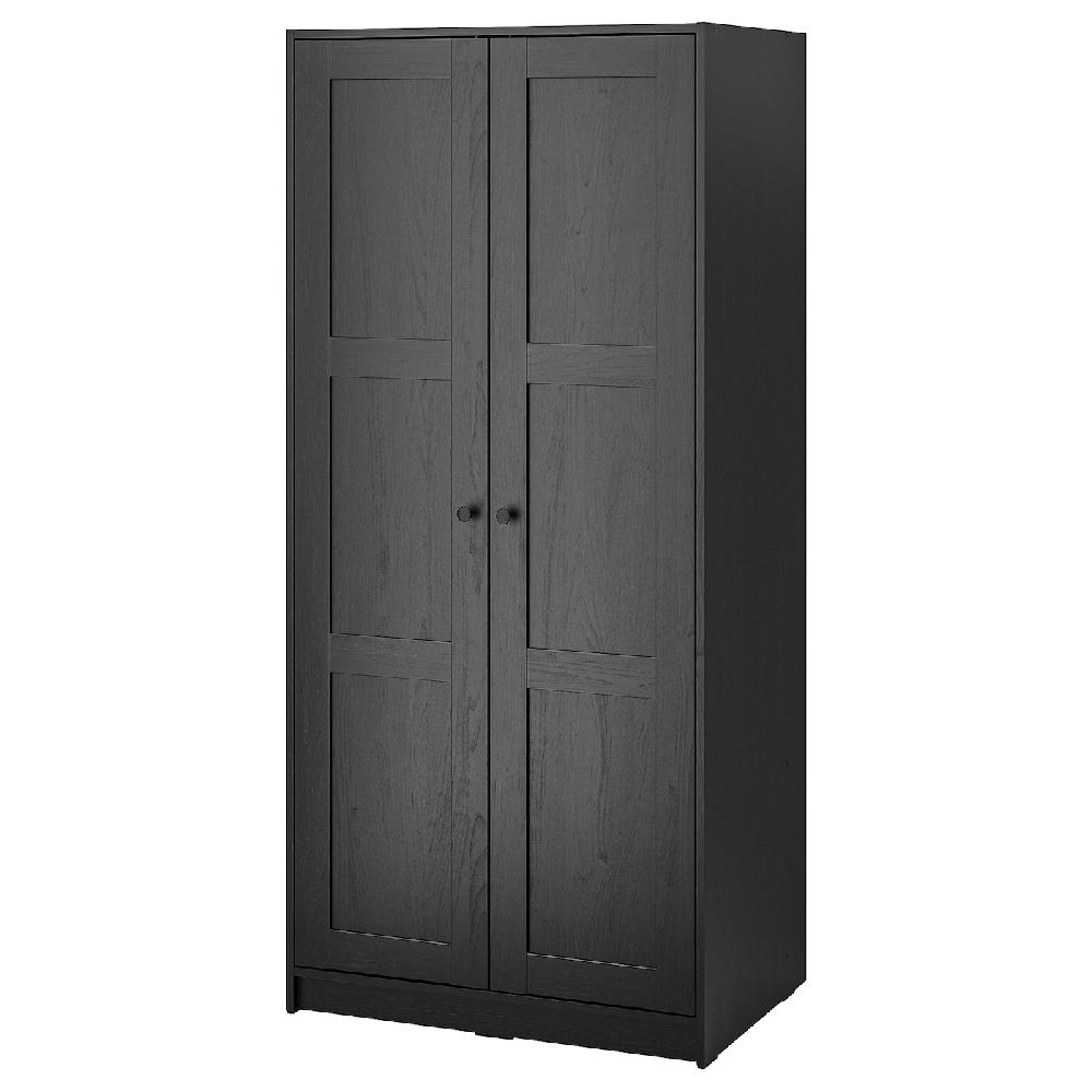 IKEA RAKKESTAD Guardaroba con 2 ante marrone-nero 79x176 cm