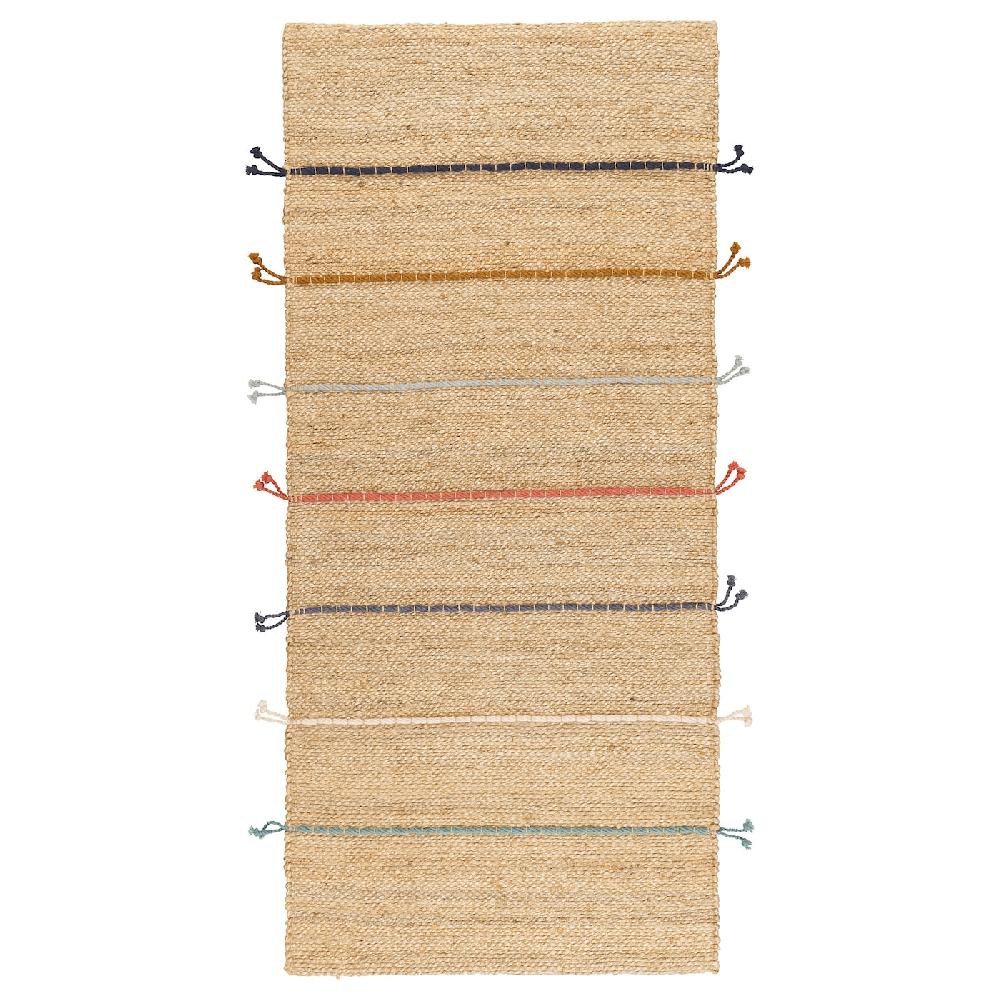 IKEA RAKLEV Tappeto tessitura piatta fatto a mano naturale/fantasia 70x160 cm