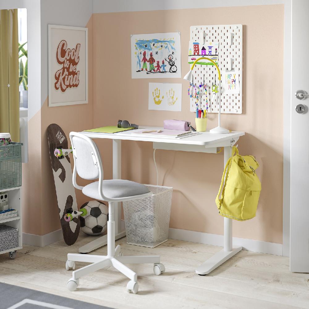 IKEA RELATERA Base Per Piano Tavolo Bianco 90/117 Cm