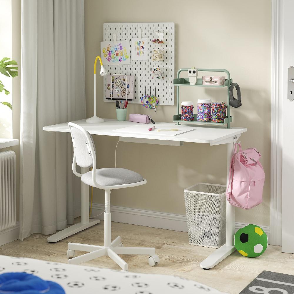 IKEA RELATERA Base Per Piano Tavolo Bianco 90/117 Cm