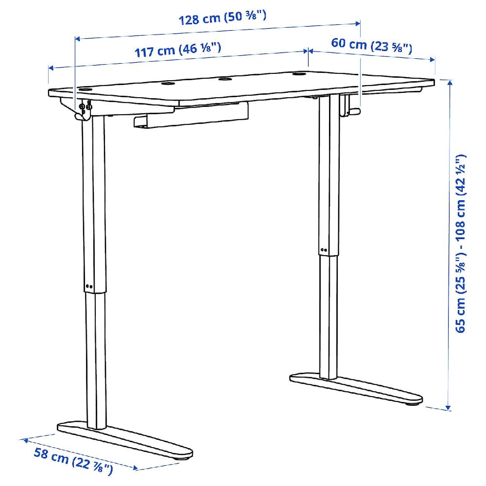 IKEA RELATERA Combinaz Scrivan Regolab In Altezza Bianco/grigio Chiaro-verde 117x60 Cm