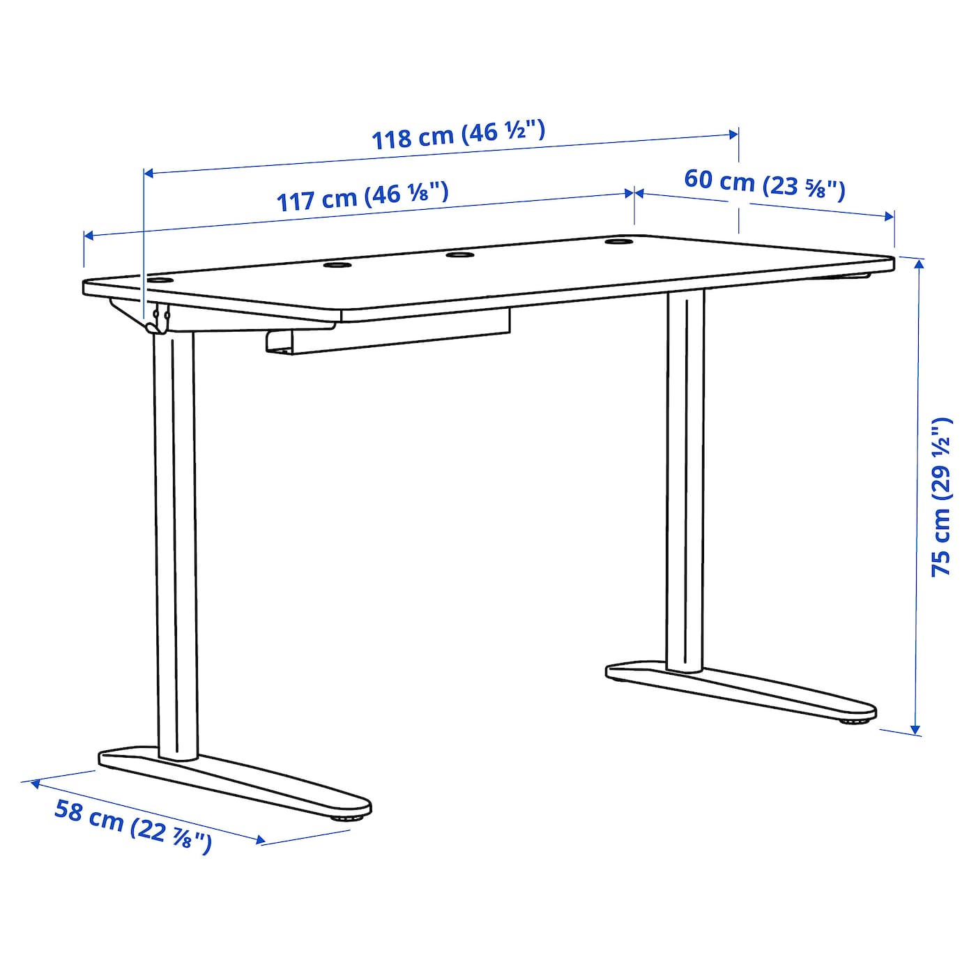 IKEA RELATERA Combinazione Con Scrivania Bianco/grigio Chiaro-verde 117x60 Cm
