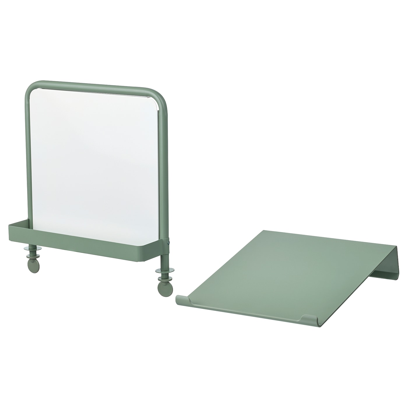 IKEA RELATERA Lavagna/lavagna bianca 2 pezzi grigio chiaro-verde