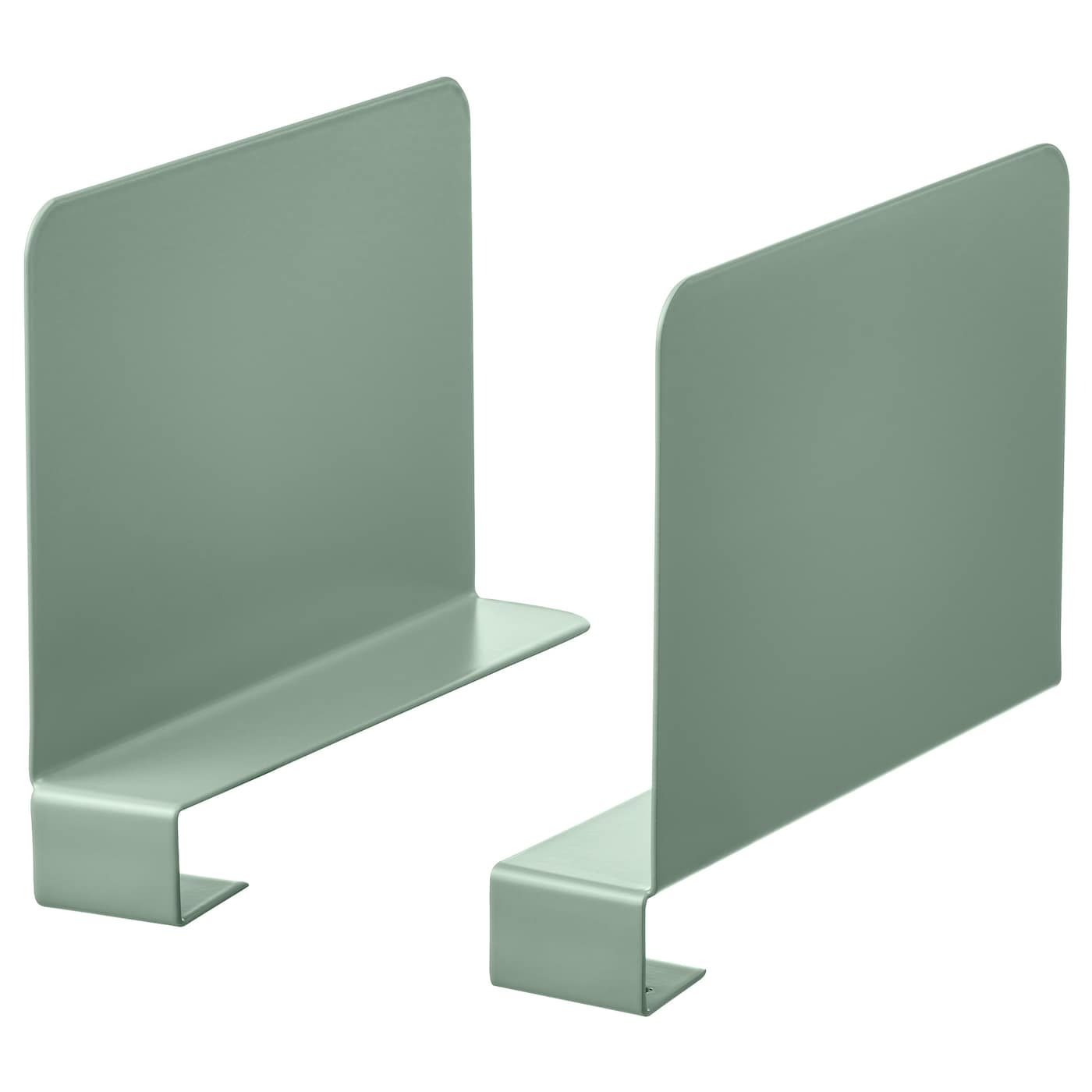 IKEA RELATERA Reggilibri grigio chiaro-verde 2 pezzi