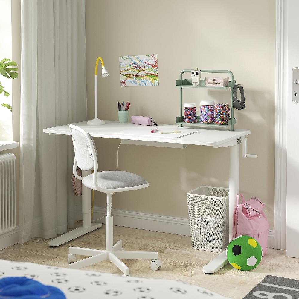 IKEA RELATERA Scaffale Per Scrivania Grigio Chiaro-verde 40x37 Cm