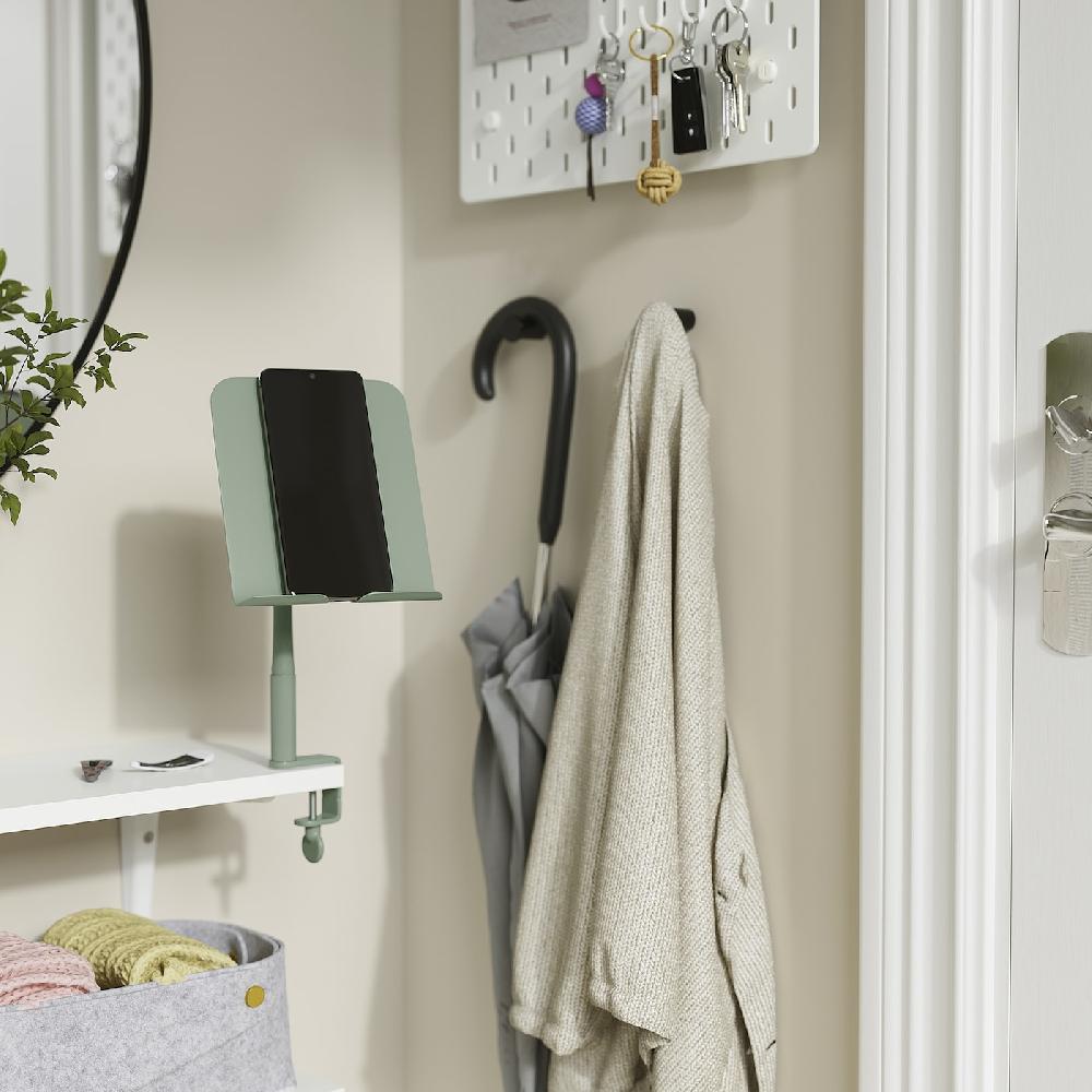 IKEA RELATERA Supporto Per Telefono/tablet Con Pinza/grigio Chiaro-verde