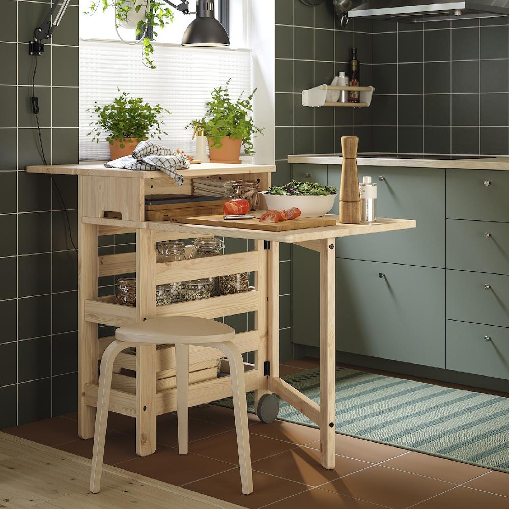 IKEA RESARÖ Tavolo A Ribalta/elemento Contenit Pino