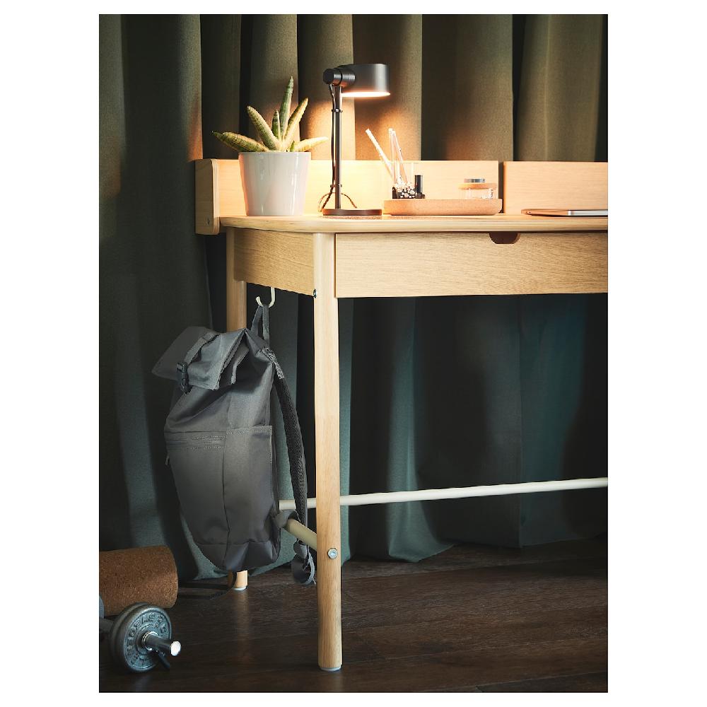 IKEA RIDSPÖ / FJÄLLBERGET Scrivania E Sedia Rovere Beige