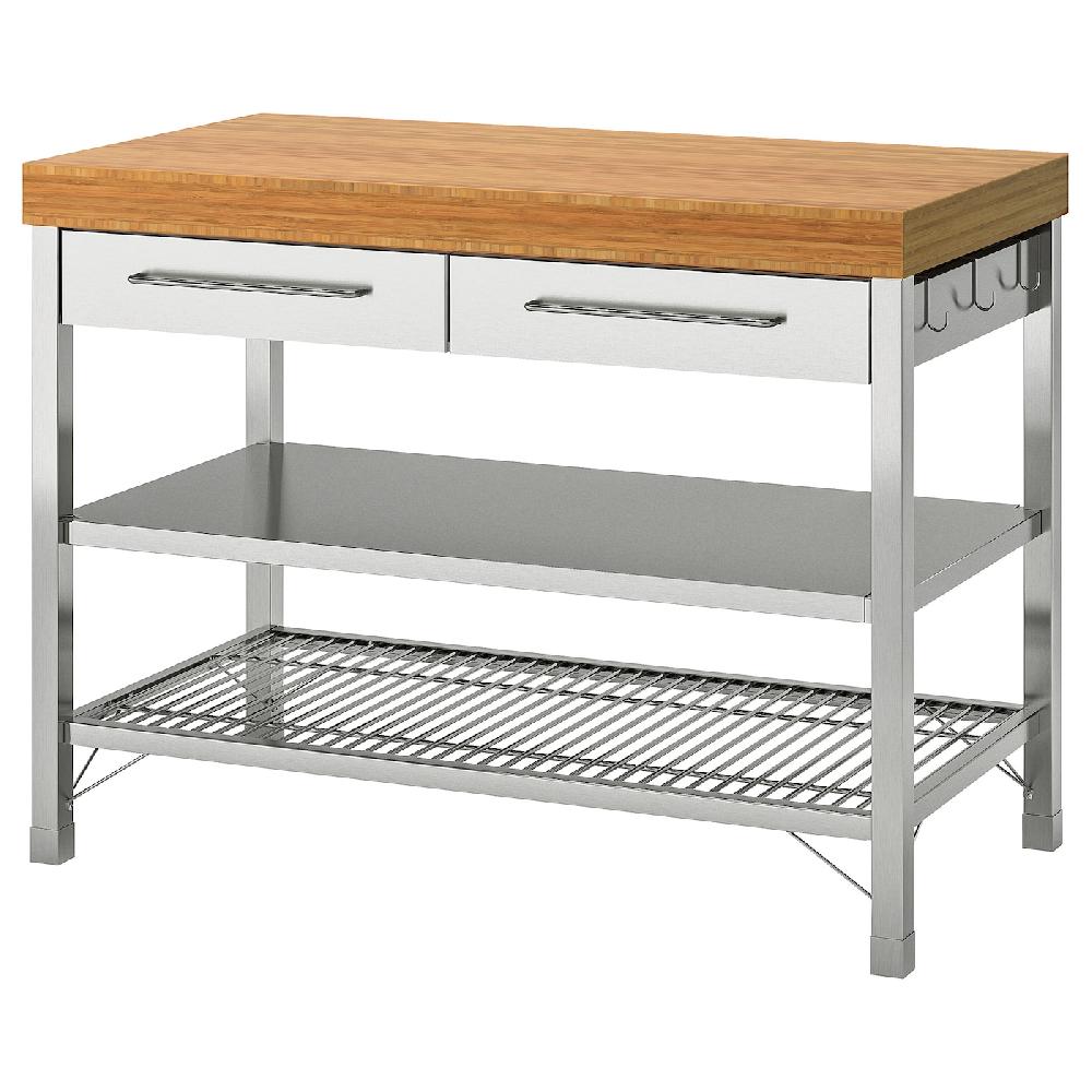 IKEA RIMFORSA Banco da lavoro inox/bambù 120x63.5x92 cm