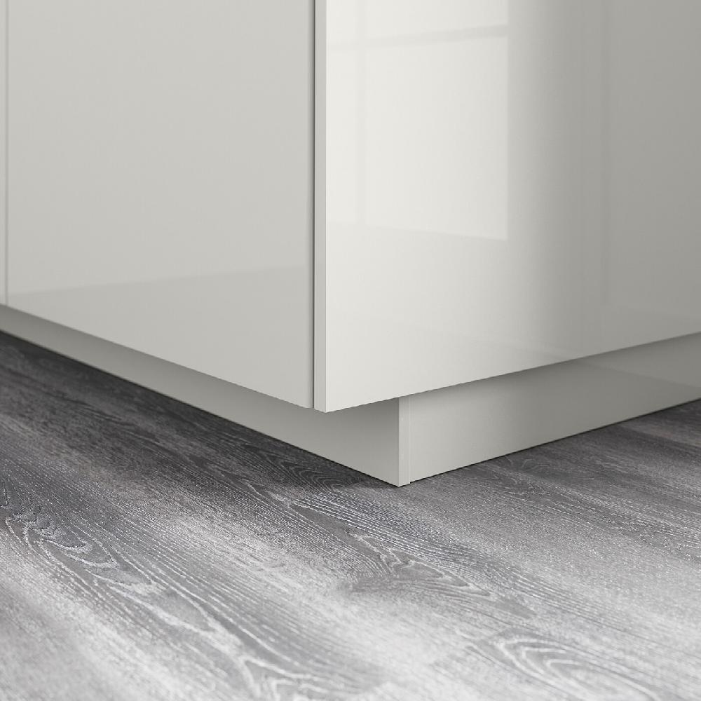 IKEA RINGHULT Zoccolo Lucido Grigio Chiaro 220x8 Cm
